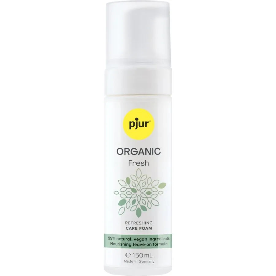 Pjur Organic Fresh Mousse Rafraîchissante Biologique Vegan Sans Rinçage 150 Ml - Soins Intimes Doux et Durable