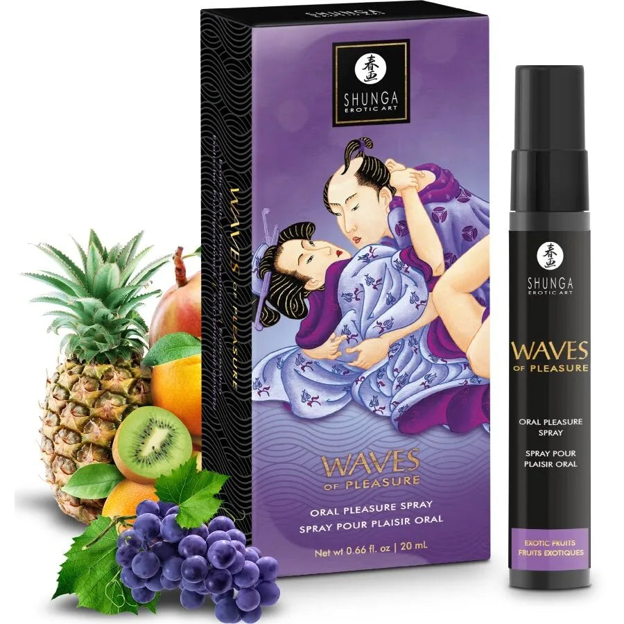 Shunga - Spray oral plaisir exotique fruits design japonais 20ml erotico art couple intimité