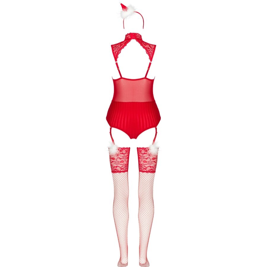 Livco Corsetti Sets Livco Corsetti Fashion - Limpid Snowflakes Lc 90604 Body + Bas + Bandeau De Noël /
