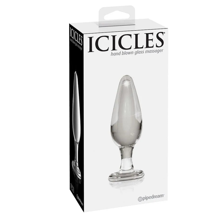 Masseur en verre soufflé Icicles N.26 - Sextoy hypoallergénique durable pour bien-être intime - Design élégant et exclusif