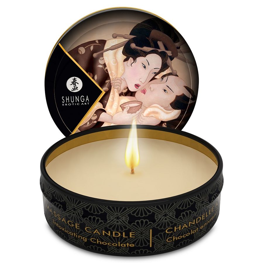 Shunga - Bougie De Massage Mini Caress By Candelight Chocolat 30 Ml