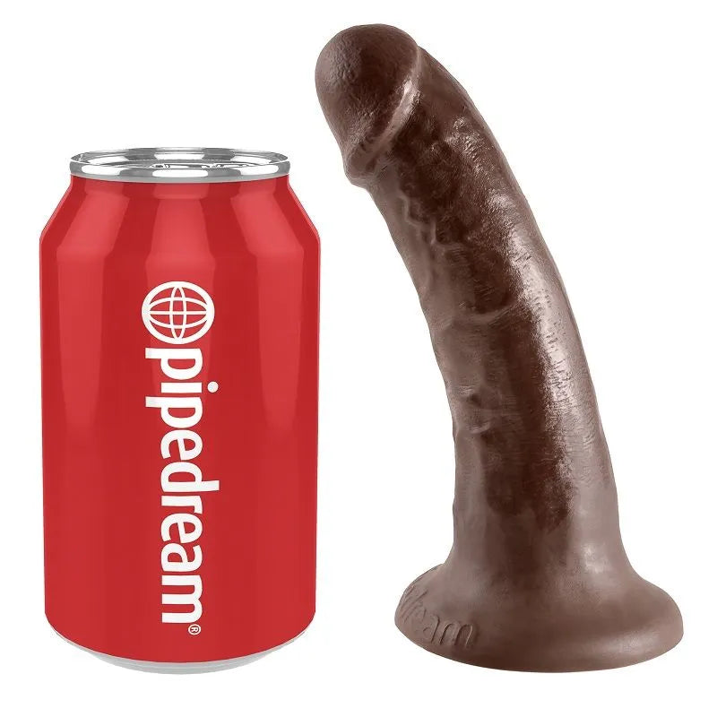 King Cock gode réaliste brun 6 pouces ventouse hypoallergénique sans phtalate