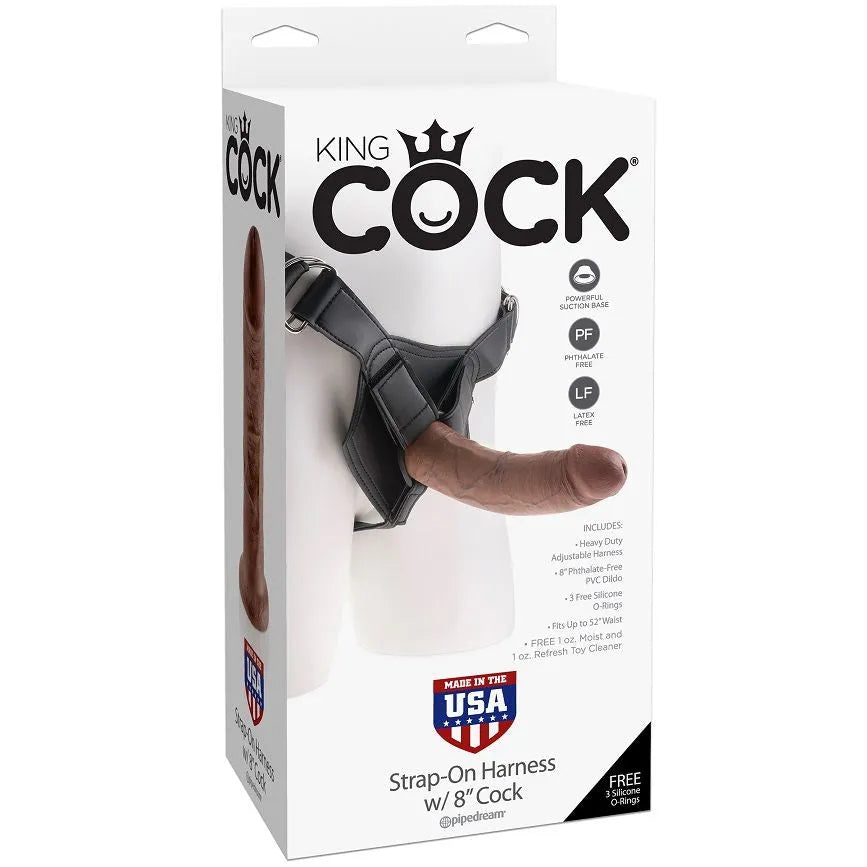 KING COCK - HARNAIS AVEC PÉNIS BRUN RÉALISTE