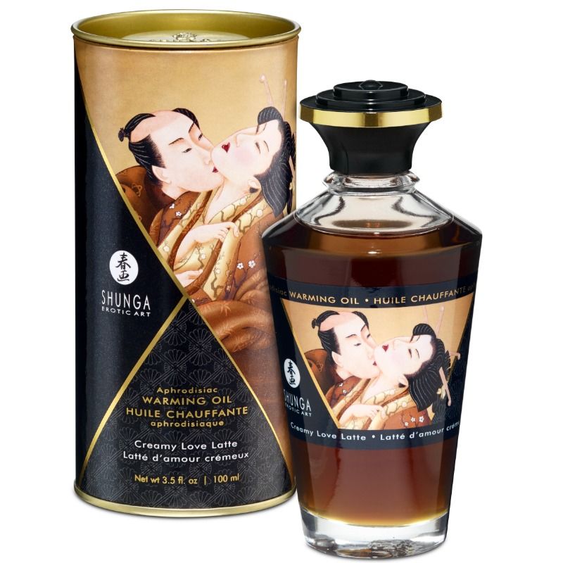 Shunga - Huile De Massage À Effet Chaleur Saveur Creamy Love Latte 100 Ml