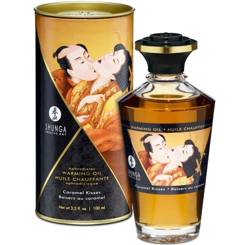 Shunga Huile De Massage Chauffante Saveur Caramel Design Oriental Haute Qualité 100 Ml