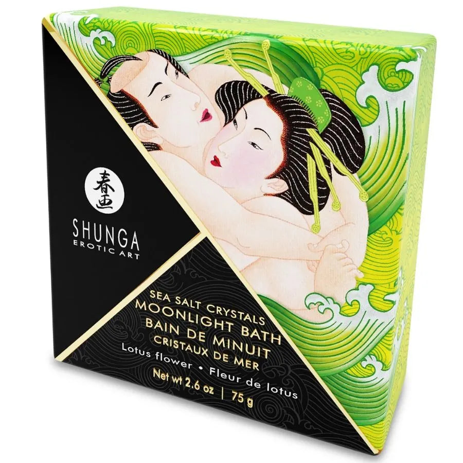 Sels de Bain Aromatisés Shunga Saveur Lotus 75g - Expérience Sensuelle et Aphrodisiaque pour le Relaxation Intime