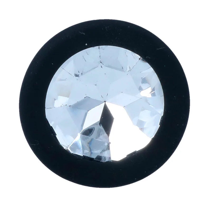 Plug anal élégant silicone médical pointe conique Cristal diamant Noir intimité discrétion