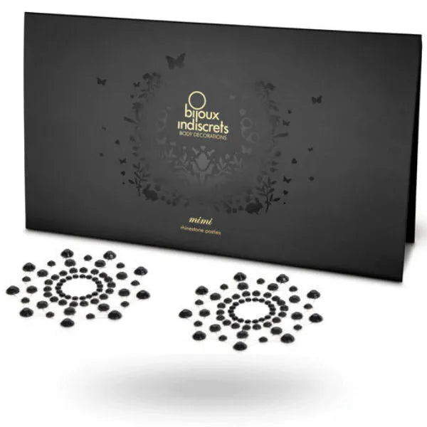 Bijoux Indiscrets Mimi argent, décorations corporelles sensuelles en forme de cercles, élégantes et brillantes.
