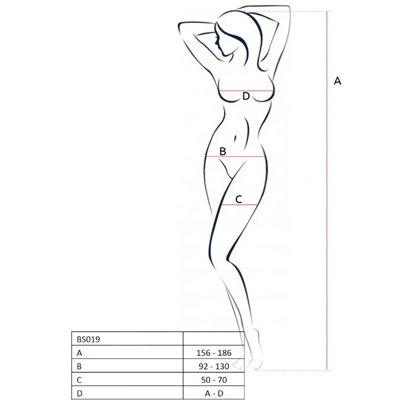PASSION - FEMME BS019 BODYSTOCKING NOIR