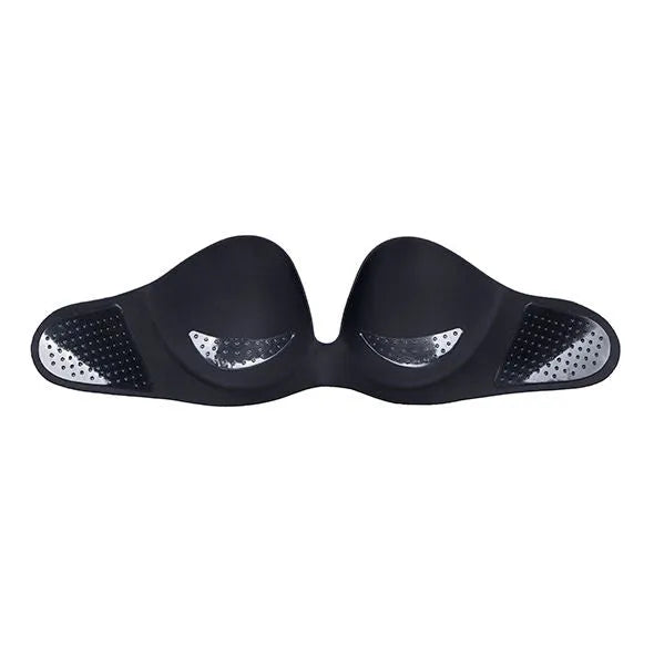 Soutien-gorge noir balconnet Gala avec bonnets push-up adhésifs, idéal pour robes dos nu, offre galbe et soutien parfaits.
