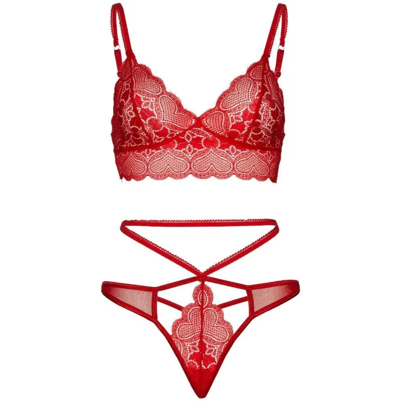 LEG AVENUE - ENSEMBLE 2 PIÈCES BRALETTE ET STRING DENTELLE