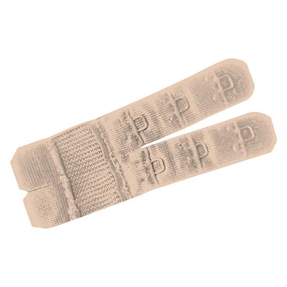 Rallonges de soutien-gorge beige à 2 crochets, flexibles, pour ajustement confortable, par Bye Bra.