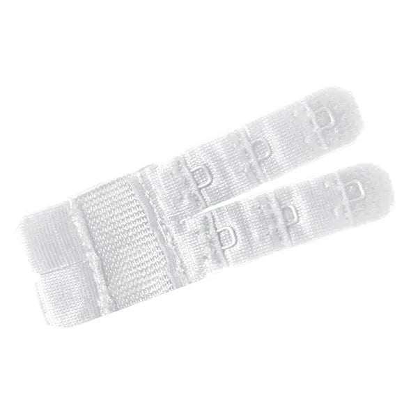 Rallonge de soutien-gorge blanche à 2 crochets Bye Bra, flexible, pour ajustement confortable des sous-vêtements.