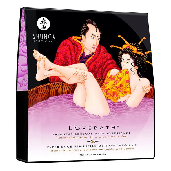 Shunga Lovebath Lotus Sensuelle Gel Bains Érotiques Japonais Intimité Luxe Évasion Sensuelle Relaxation Couple