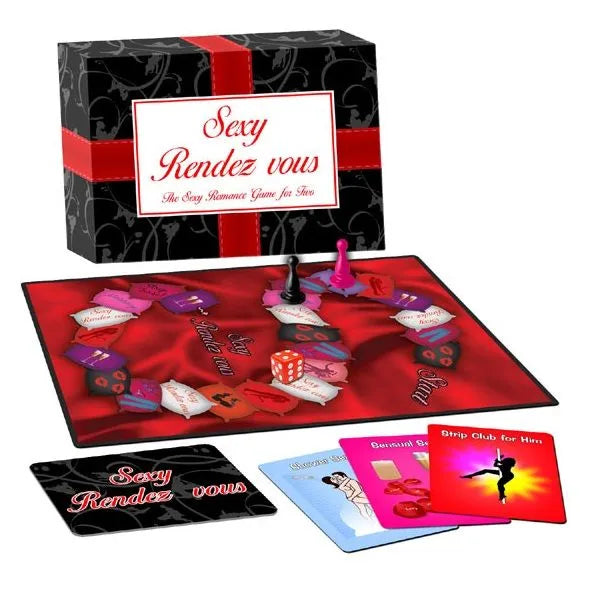 Jeu érotique adultes couples intime romantique interactif suggestif sensuel coquin ludique créatif plateau cartes pions dé rouge noir multilingue sécurisé
