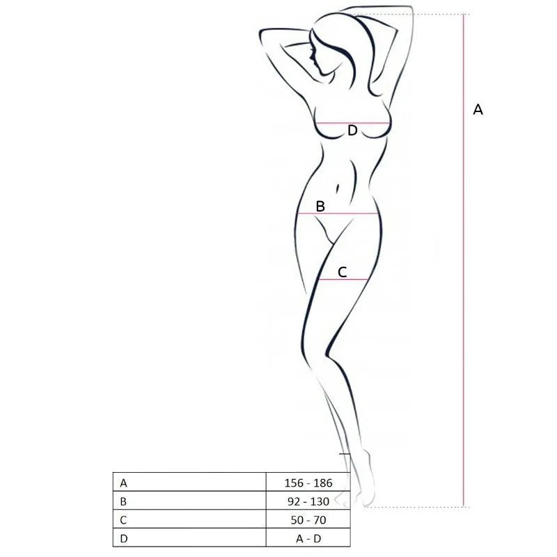 PASSION - FEMME BS057 BODYSTOCKING ROUGE