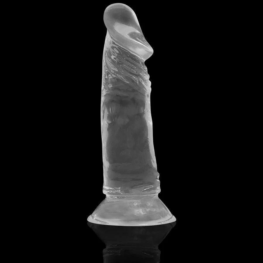 Gode réaliste transparent Jelly 16.5cm pour sensations fermes et douces