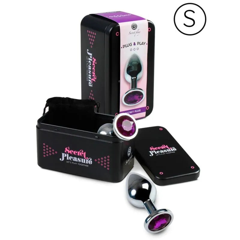Plug anal en métal Secretplay - Lilas ultra-lisse sans nickel, aluminium de qualité premium, sextoy discret