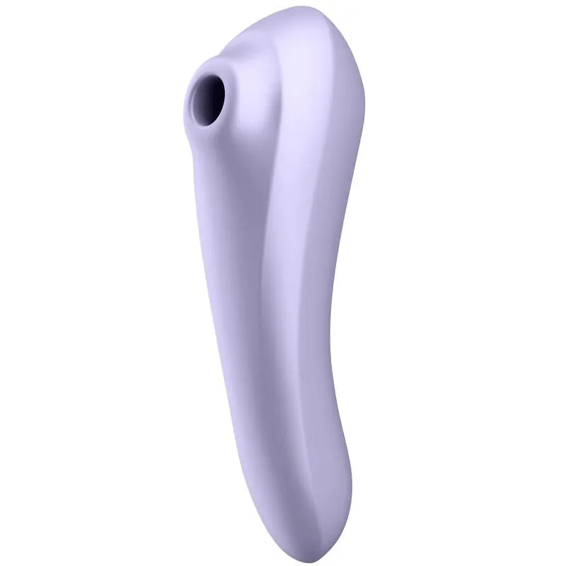 Stimulateur clitoridien à pulsations d'air connectable application Satisfyer DUAL PLEASURE Air Pulse Mauve femme couple sextoy