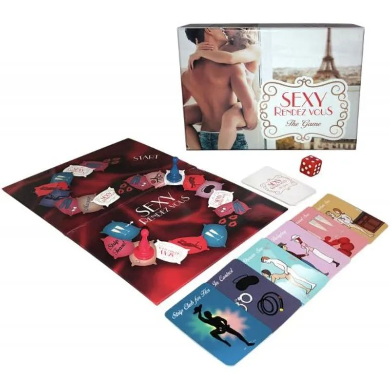 Jeu érotique adultes couples intime romantique interactif suggestif sensuel coquin ludique créatif plateau cartes pions dé rouge noir multilingue sécurisé