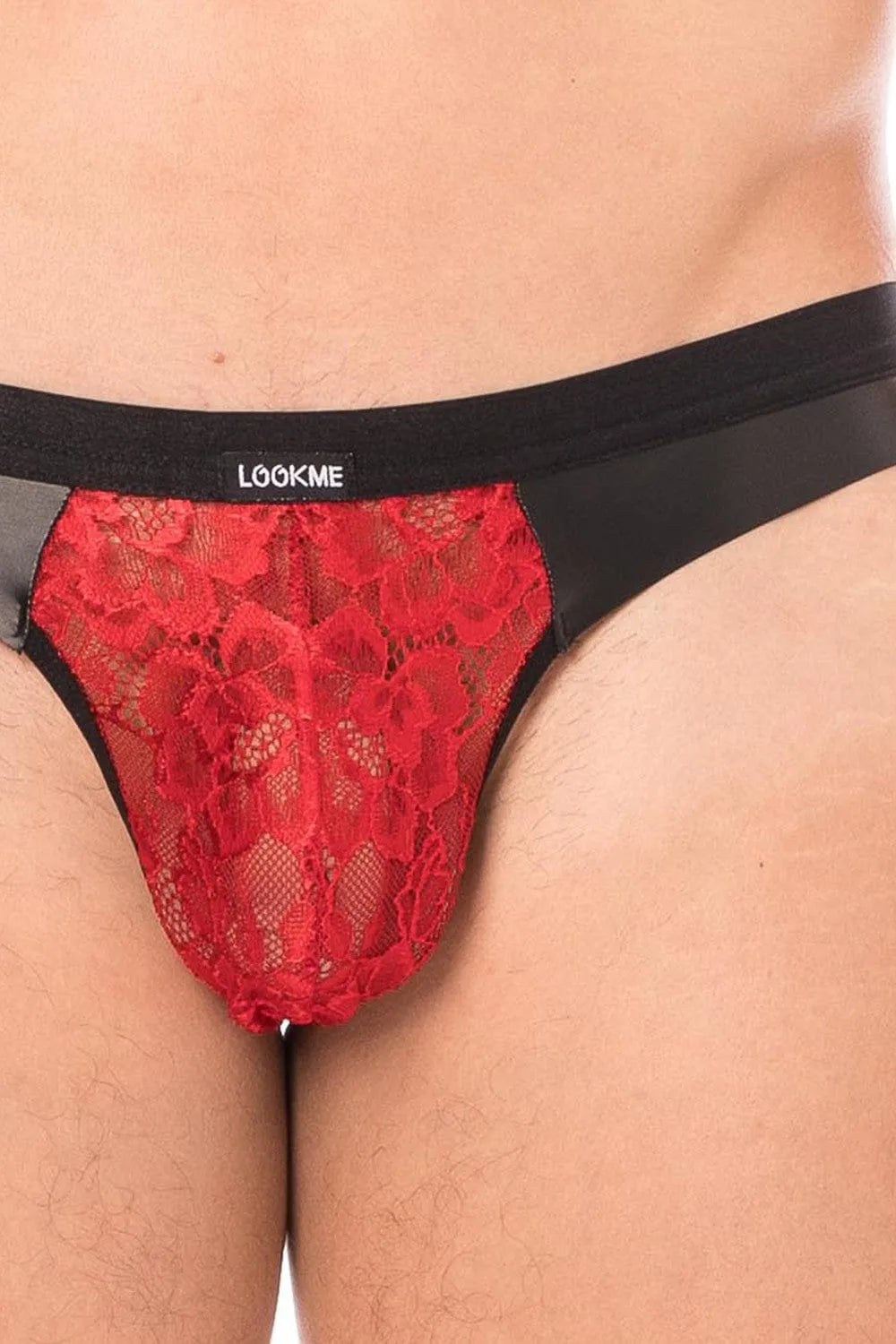 Jock Dentelle Rouge Florale Homme