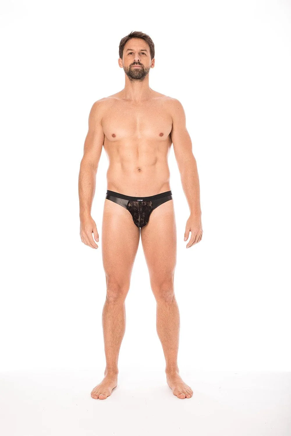 Jock En Dentelle Noire Florale Homme