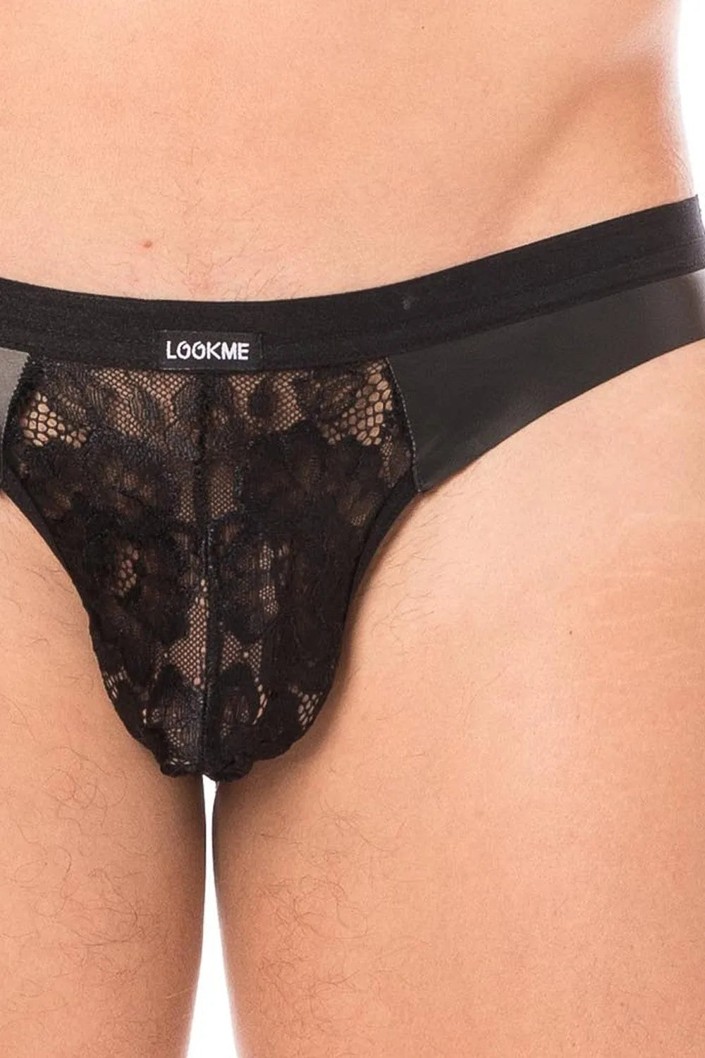 Jock En Dentelle Noire Florale Homme