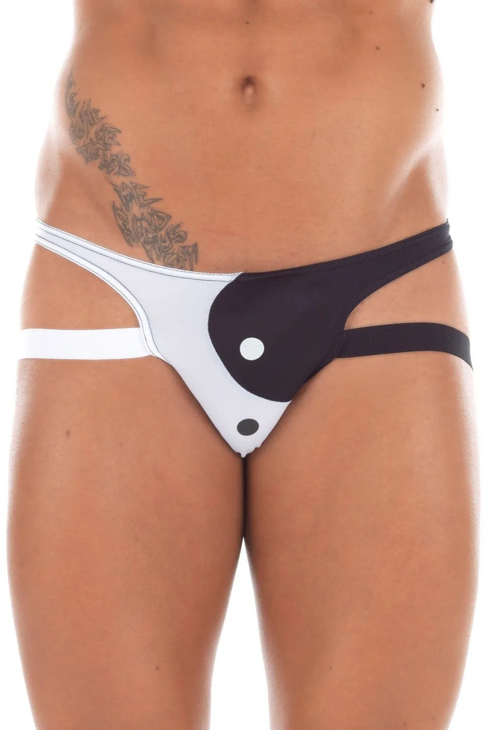 Jock Strap Yin Yang Confortable Blanc Noir