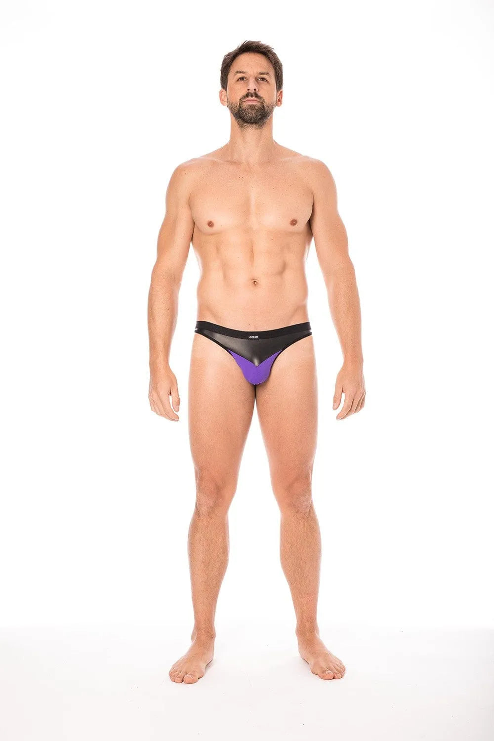 Jock Violet Confortable Élastique Simili Cuir