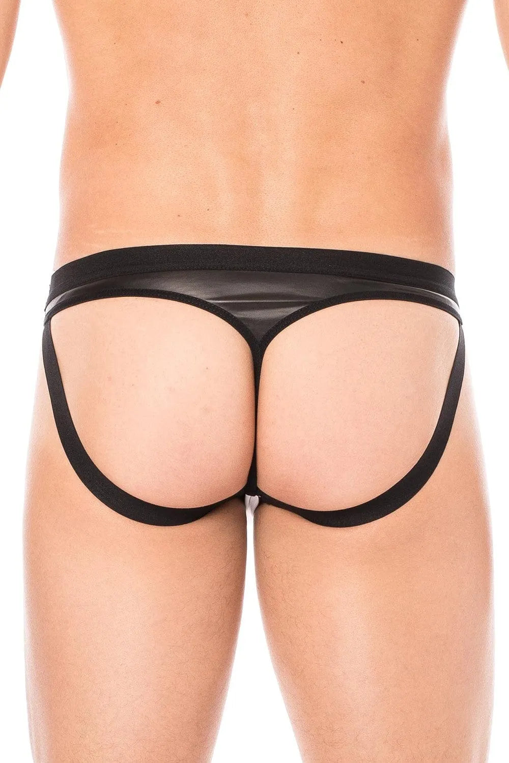 Jockstrap Blanc Confortable En Simili Cuir