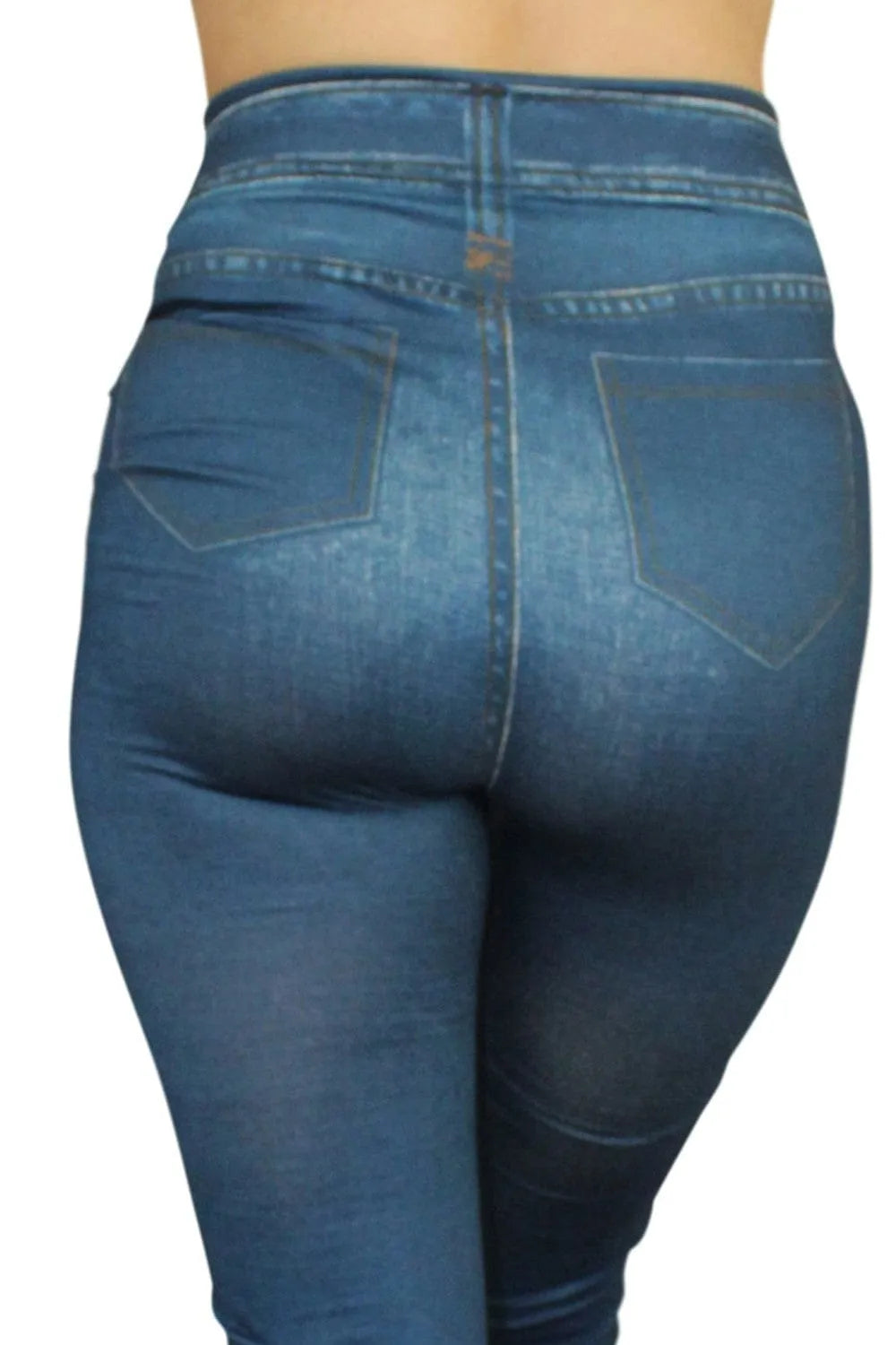 Legging Bleu Extensible Effet Jean Doux