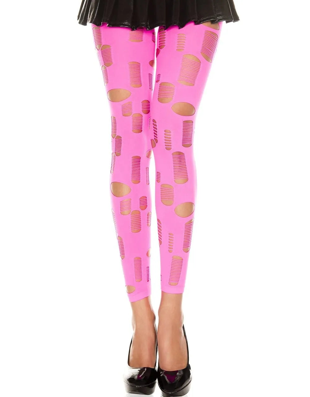 Legging Rose Fluo Ajouré Sexy Nylon