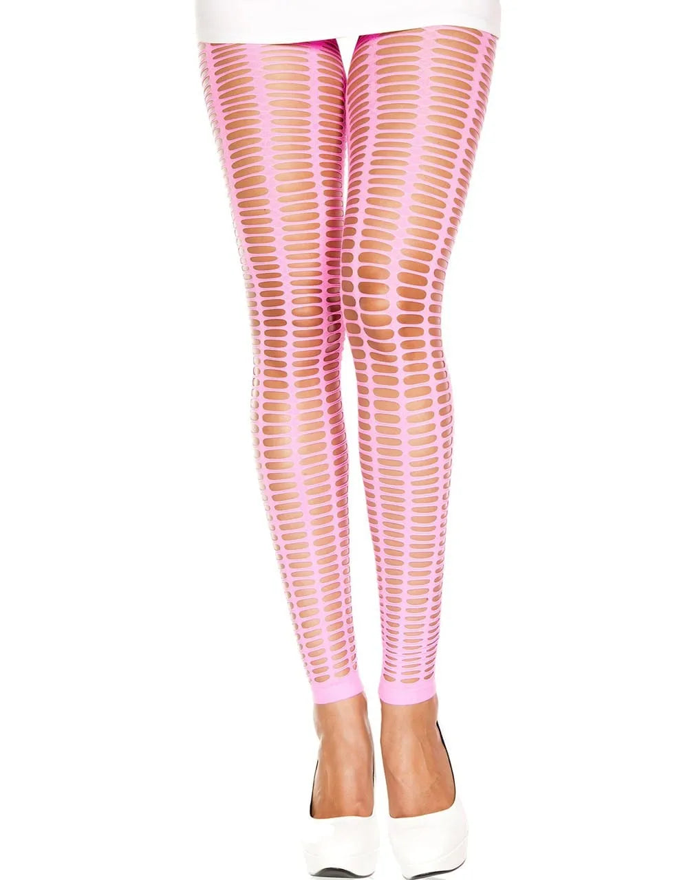 Legging Sexy Rose Fluo Ajouré Pour Femme