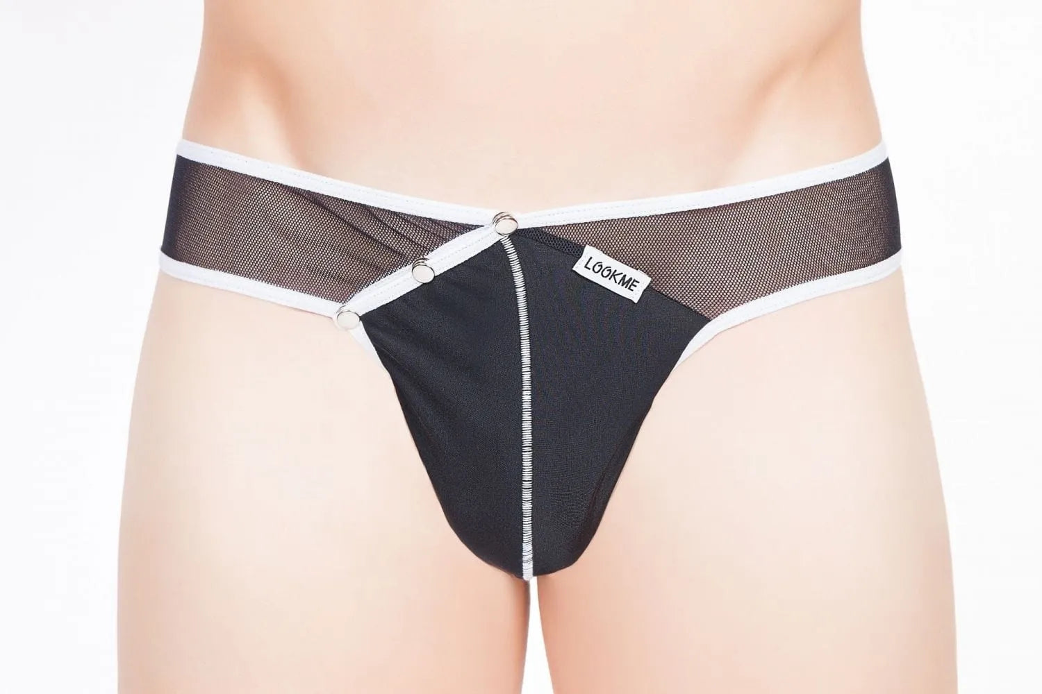 Lingerie Bi-Matière Deux Couleurs Pressions