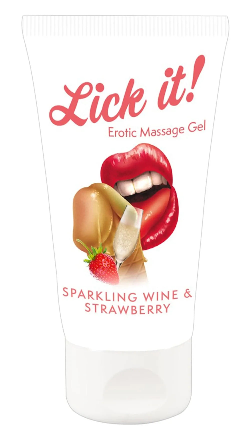 Lubrifiant Végétalien Comestible Goût Fraise 50Ml