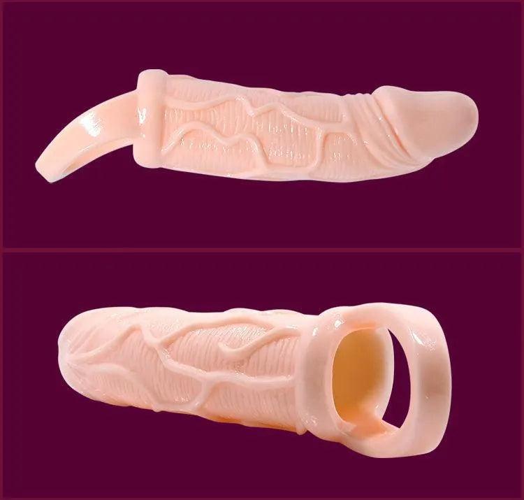 Manchon Pénis Extensible Réaliste Tpr Avec Vibrations