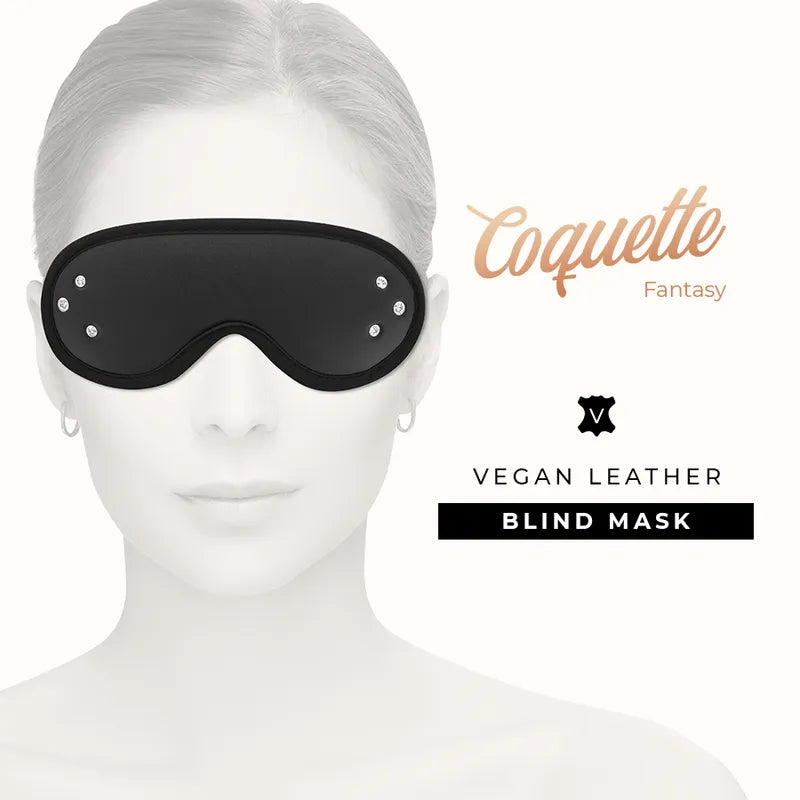 Masque Bdsm Cuir Vegan Ajustable Coquette