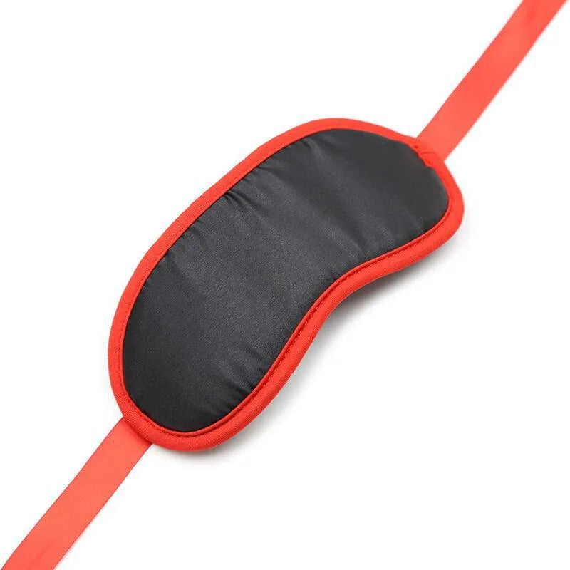 Masque Fétichiste Bords Rouges Polyester