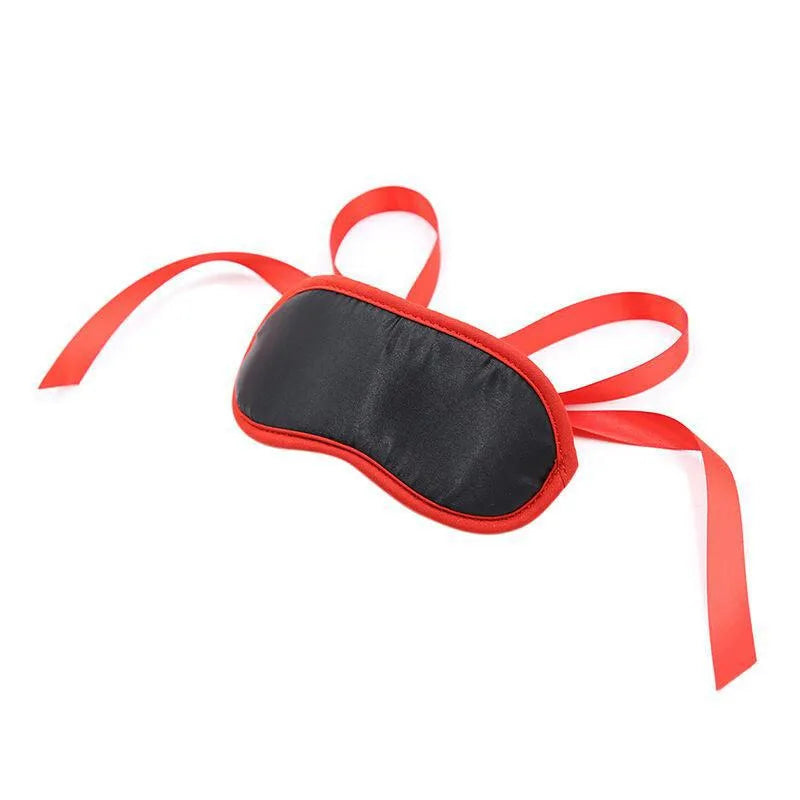 Masque Fétichiste Bords Rouges Polyester