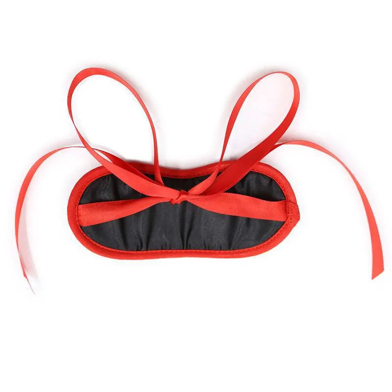 Masque Fétichiste Bords Rouges Polyester