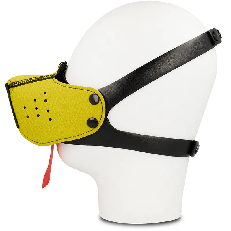 Masque Muselière Fétichiste Jaune Réglable
