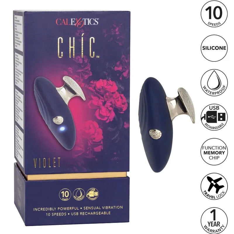 Masseur Portable Chíc Violet En Silicone Rechargeable