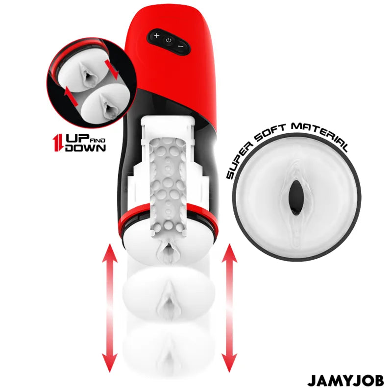 Masturbateur Automatique Silicone Noir Rouge Pour Homme