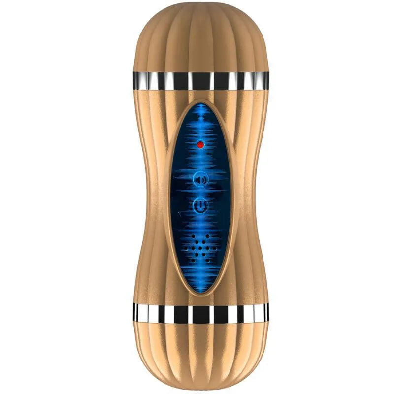 Masturbateur Double Entrée Tpe Doré Luxe