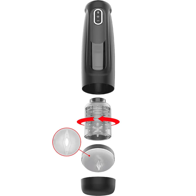 Masturbateur Masculin Rotatif Avec Ventouse Puissante