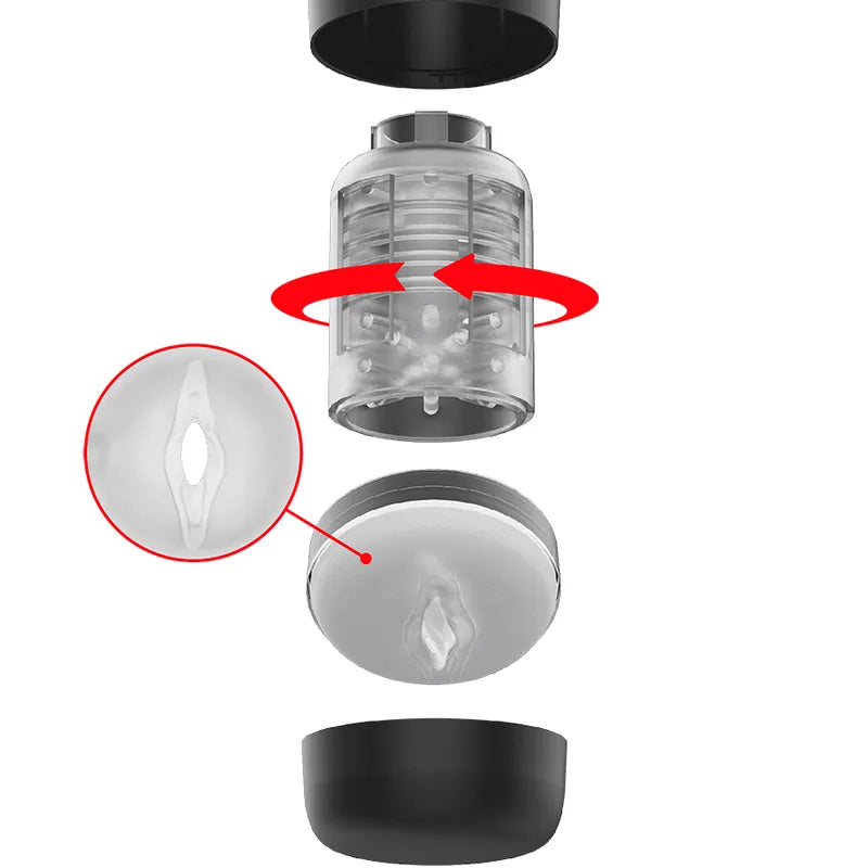 Masturbateur Masculin Rotatif Avec Ventouse Puissante