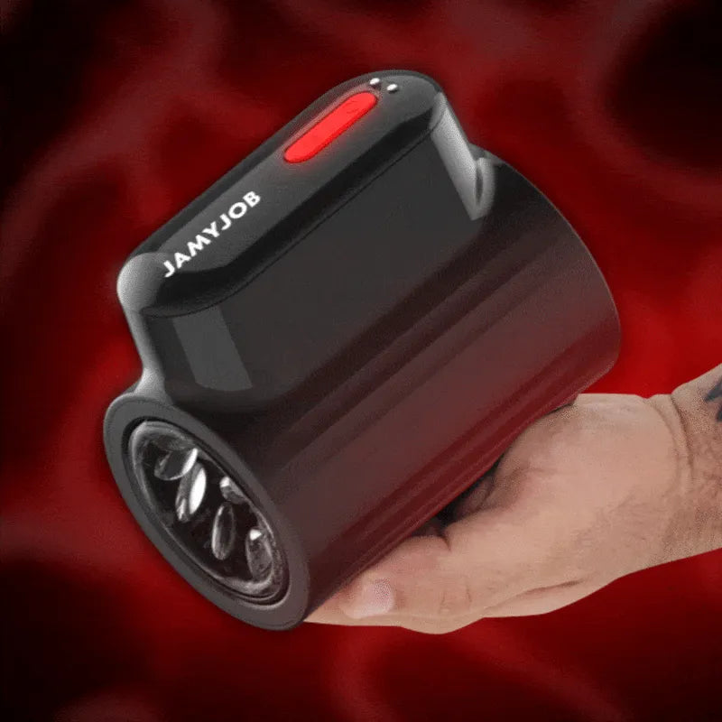 Masturbateur Masculin Silicone Noir Étanche Vortex