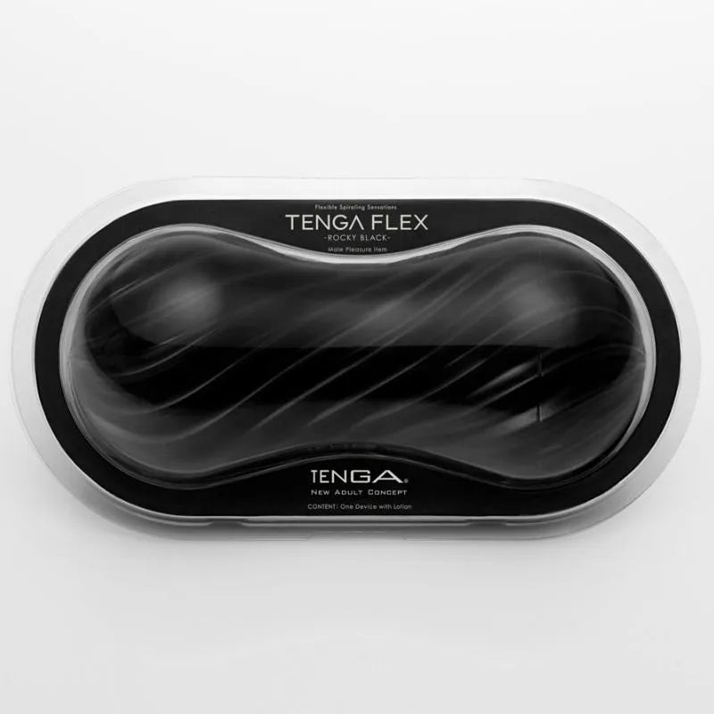 Masturbateur Masculin Spirale Flexible Noir