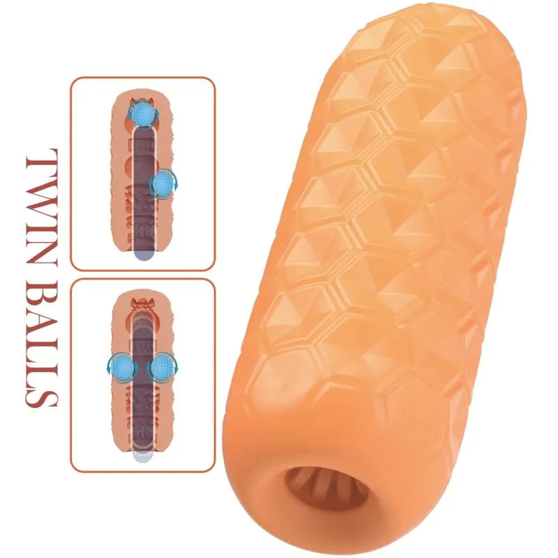 Masturbateur Masculin Étanche À Boules Internes