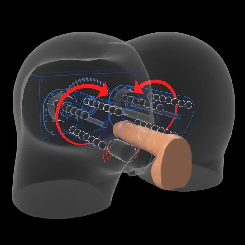 Masturbateur Réaliste Rotatif Vibrant Pour Hommes